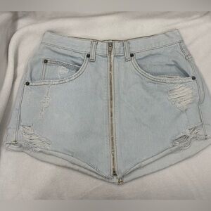 Carmar Trendy Light Blue Denim Skirt Size 28